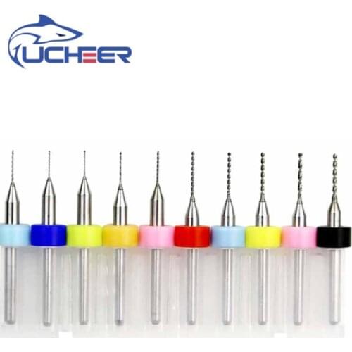 UCHEER 10pcs PCB carving tungsten steel auger bit 0.1, 0.2, 0.3, 0.4, 0.5, 0.6, 0.7, 0.8, 0.9, 1.0 mm