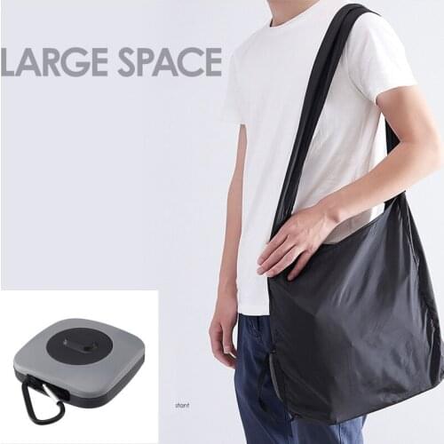 50Pcs/lot Creative Rotating Foldable Shopping Bag Portable Large Capacity Eco-friendly Nylon Storage Bag Fashion Shoulder Bag