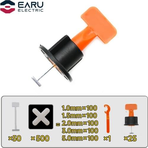 576pcs/set Level Wedges Tile Spacers For Flooring Wall Tile Spacer Carrelage Tile Leveling System Leveler Locator Spacers Plier