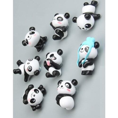 8pcs Cute Lovely Panda Fridge Sticker Room message stick Panda Decoration Refrigerator Souvenir Fridge Sticker Children Gift