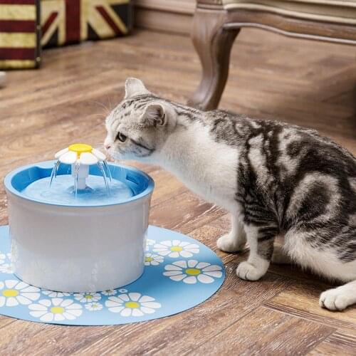 Automatic Cat Dog Pet Water Fountain Pet Bowl Cat Drinking Flower Water Dispenser Petsafe Drink With Filters Pets Fountain