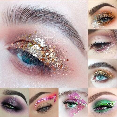 Eyes Sequins Glitters Party Makeup Summer Shining Sequined Colorful Face Eyes Lip Body Glitter Nails Cosmetics