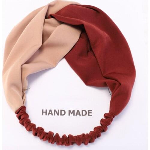 Bohemian Solid Color Twists Headband Turbans Women and Girls Head Wrap for Face Washing Korean Hair Accessories Elastic Hairband