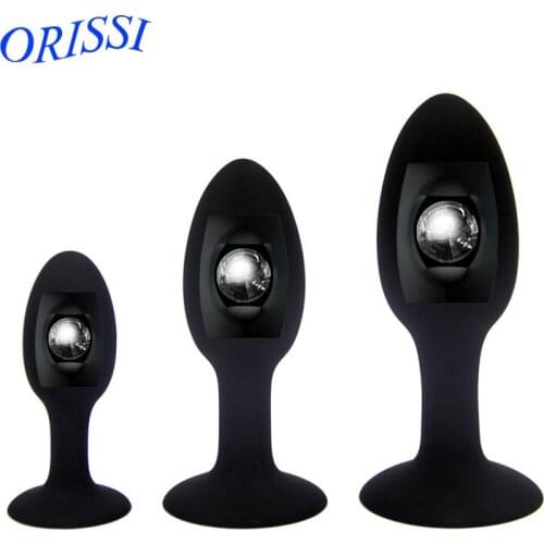 ORISSI Black Butt Plug for Beginner Erotic Toys Silicone Anal Plug Adult Products Anus Muscles Trainer Prostate Massager Sex Toy