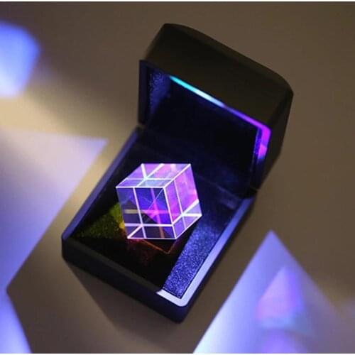 Color-collecting Prism 6-sided Light Cube With Light Box Color Prism Square Prism Optical Glass Lens #35