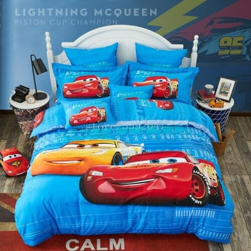 Disney Lightning McQueen Cars 95 Hulk Babies Bedding Set Cotton Kids Boys Children Bedroom Decories Giift Duvet Cover Twin Queen