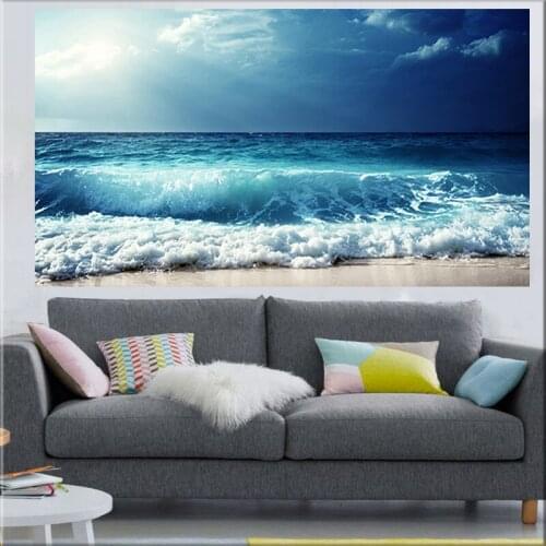 HD Modern Style Seascape Canvas Painting Art Wall Pictures For Living Room Decoration Custom Posters And Prints