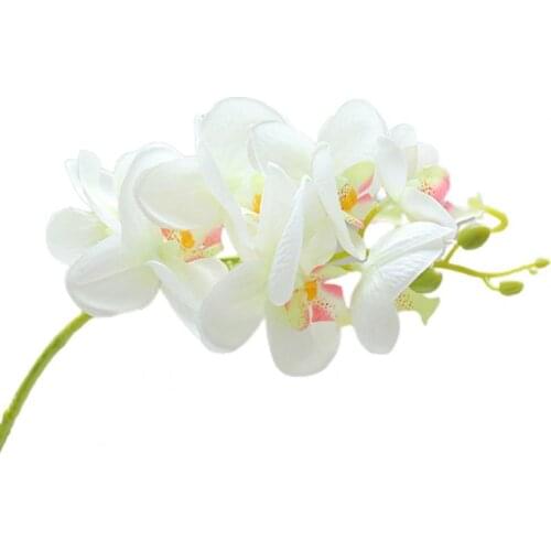 1Pc Artificial Flower Butterfly Orchid Desktop Decor Faux Silk Flower Parties Decorative Simulation Plant for Home