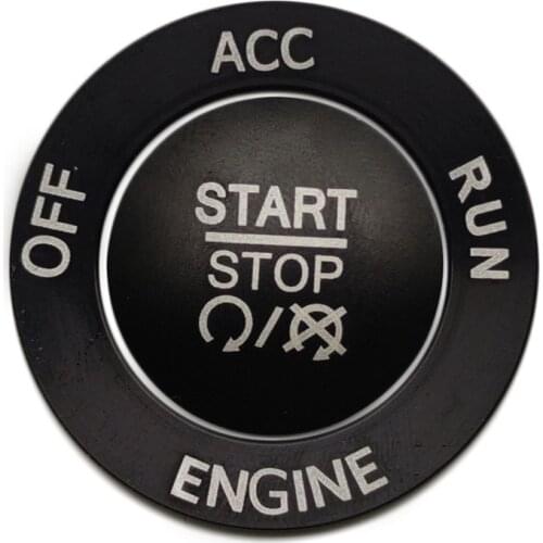Engine Start Stop Button Knob Cover + Ring Trim Accessories for 2015-2020 Dodge Challenger Charger