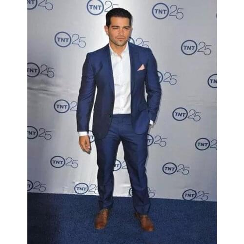 Hot Sales Blue Slim Fit Tuxedo For Groom Exquisite Mens Suits For Wedding Mens Formal Prom Clothing (Jacket+Pants) TAA-043