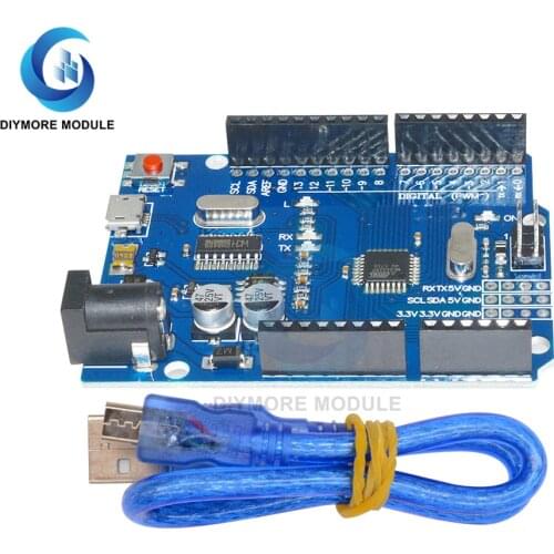 Micro USB UNO R3 CH340G Microcontroller Development Board with Wire Replace ATmega16U2 For Arduino IDE Program