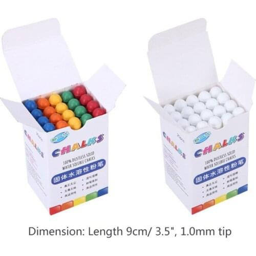 20Pcs Dustless Chalk Non-Toxic Washable Colored Chalk 1.0mm Tip Art Tool Kids Graffiti Drawing Writing Chalk Toys School Office