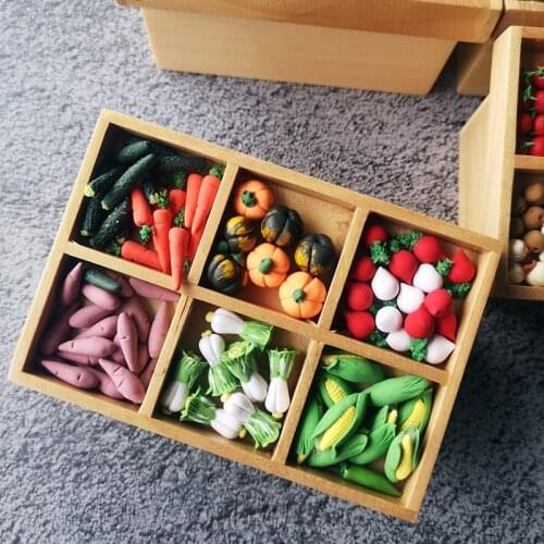 1:12 Dollhouse Miniaturized Vegetables Play with Model Kitchen Supermarket Miniaturized Toys Pocket Food Accessories