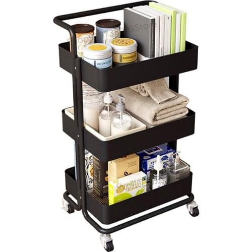 Trolley Shelf Floor Kitchen Bathroom Baby Products Storage Mobile Toilet Multi-storey Storage Rack
