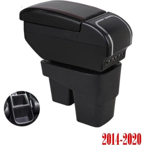 Armrest box For Honda Fit Jazz 2014-2020 2015 2016 2017 2018 2019 central Console Arm Store content box car styling