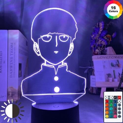 Mob Psycho 100 Kageyama Shigeo Stand Figure Model Plate Keychain Led Night Light Acrylic Standing Sign Desk Decor Birthday Gift