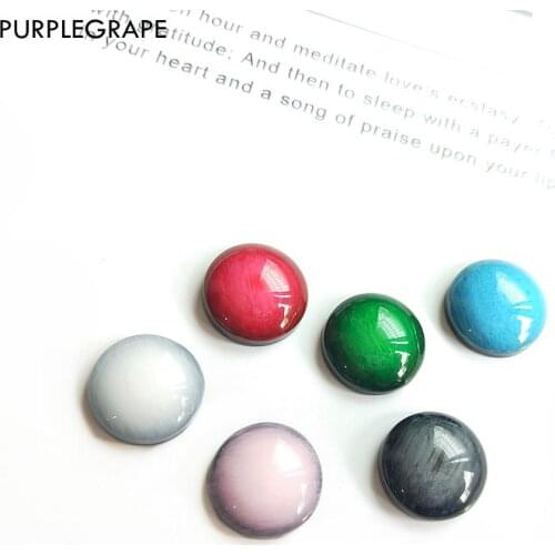 PURPLEGRAPE 16mm DIY Handmade Earrings Accessories Hair Accessories Accessories Jewelry Pendant Button Resin Women Fashion 20pcs