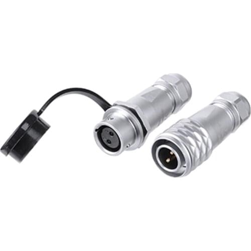 SF1211 M12 Wire to Wire Electronic DC AC Power Waterproof IP67 Cable Connector M12 Aviation Socket Plug 2 3 4 5 6 7 9 Pin Small