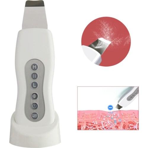 Ultrasonic Face Skin Cleaner Skin Scrubber Facial Sonic Pores Cleaning Cleanser Ultrasound Peeling Exfoliator Remove Blackhead