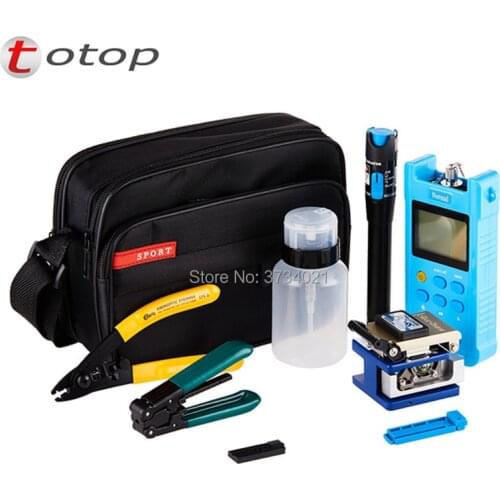 Fiber Optic FTTH Tool Kit with FC-6S Fiber Cleaver, Visual Fault Locator, Miller wire Stripper, Wire stripper,Power Meter