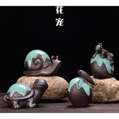 NEWYEARNEW Ceramic Tea Pet Accessories Flowerpot Plant Flower Decoration Handicraft Home Business Gift Furnishing Articles