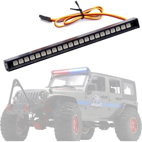 NEW Colorful Climbing Car Flashing Light Bar Bright Roof LED Light Strap for 1/10 1:10 TRX4 Defender Axial SCX10 90046 RC Car