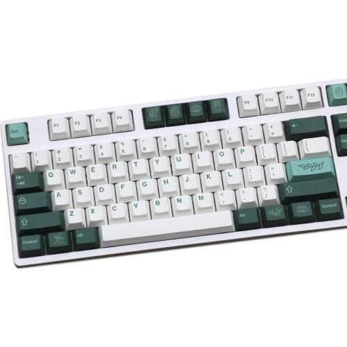 1set Botanical Keycaps DYE Sublimation Keycap For Mechanical Keyboard Cherry Profile Plant Key Cap PBT GH60 TKL 143keys