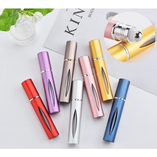 10ML Mini Refillable Portable Empty Atomi Roll on Bottle with Stainless Steel Roller Small Essential Oil Roller-on empty Bottle