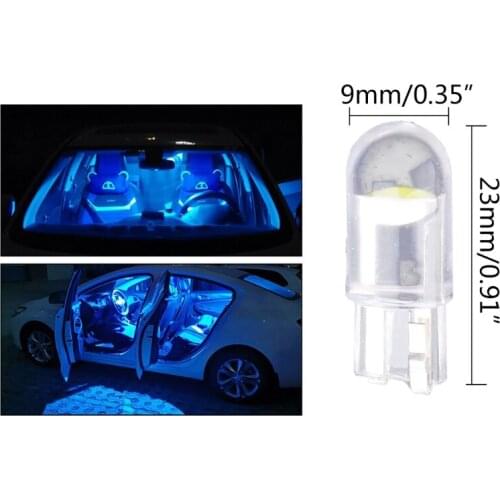 10Pcs Car LED T10 W5W Reading Lamp Marker Light Wedge Lights License Plate Bulbs J60F