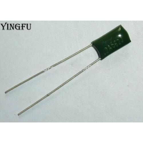 10pcs Mylar Film Capacitor 100V 2A562J 5600pF 5.6nF 2A562 5% Polyester Film capacitor