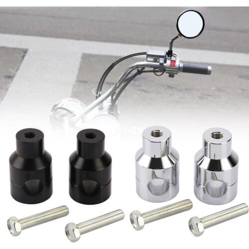 2Pcs Motorcycle Handlebar Risers Double Screw Fixing Easy Installation Aluminum Motorcycle Handlebar Adjustable Clamp for 22mm H
