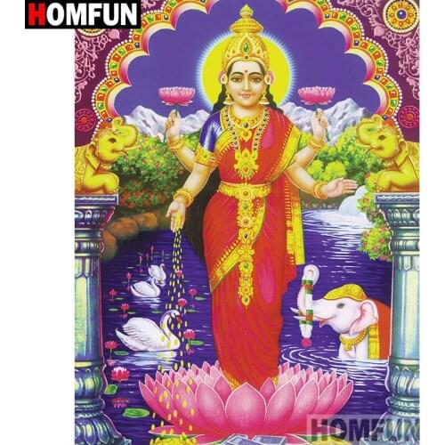 HOMFUN Full Square/Round Drill 5D DIY Diamond Painting "Religious Buddha" Embroidery Cross Stitch 5D Home A08037