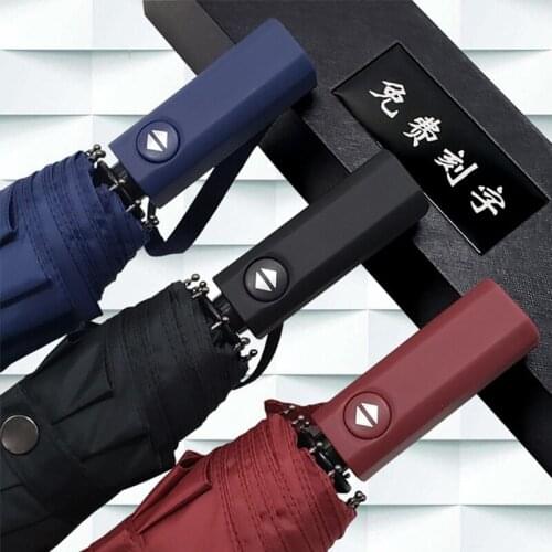 Automatic Umbrella Rain Men Business Folding Umbrella Windproof Female Male 10 Ribs Big Strong Plegable Paraguas Mujer Parapluie