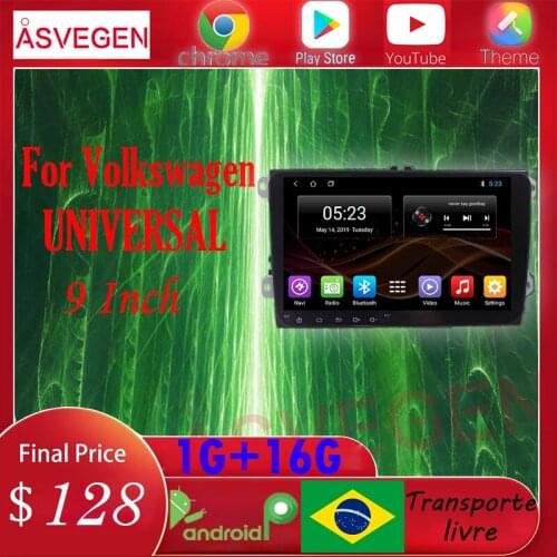 Car Multimedia Player GPS Navigation 9 Inch Universal Tracker Auto Stereo Monitor for VW Volkswagen Polo Jetta Golf 7 Tiguan