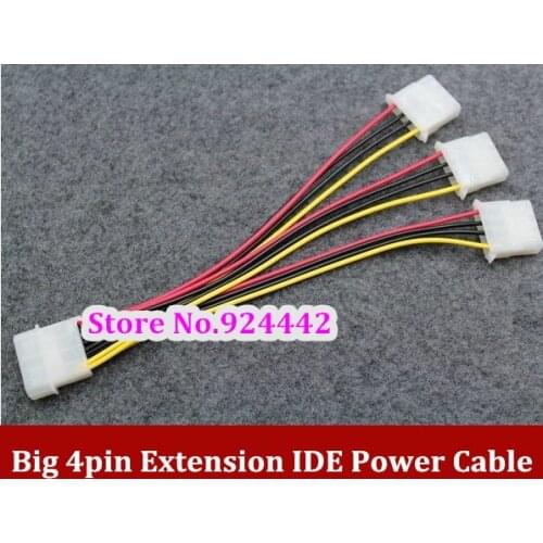 Free Shipping Desktop hard drive power extension, the IDE hard disk power line 1 into 3 extension line
