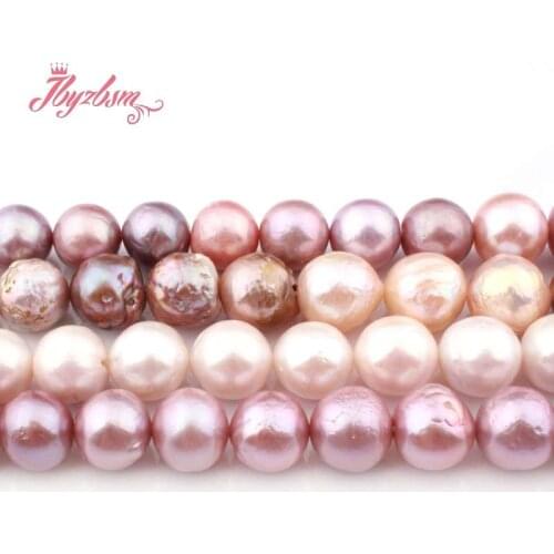 10-13mm Nearround Beads Reborn Keshi Edsion Freshwater Pearl Natural Stone Beads For DIY Gift Jewelry Making 15" Free Shipping