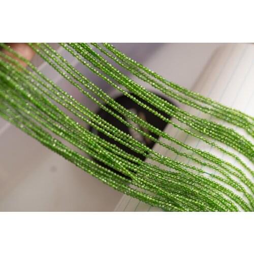 Loose beads gemstone AA Diopside round faceted 30cm for DIY jewelry making necklaceFPPJ wholesale beads nature