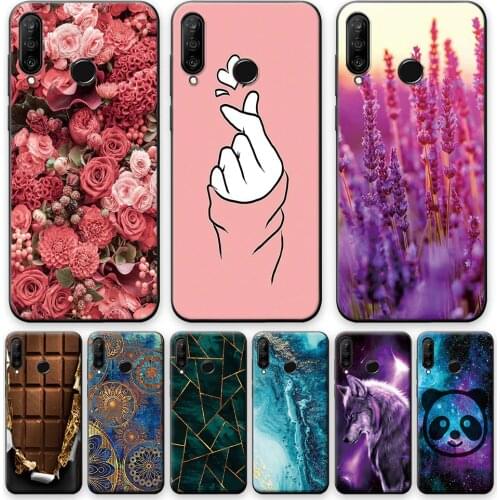 For Huawei P30 Pro Case Cover P30 Lite Silicone Soft Phone Case For Huawei P30 Lite Flower Protective Back Bumper For Huawei P30