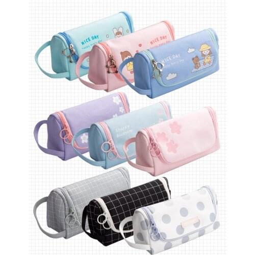17 Colors Large Capacity Pencil Case Kawaii Pencilcase School Pen Case Supplies Pencil Bag School Box Pencils Pouch Stationery