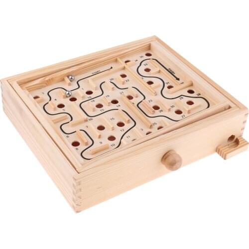 Wooden Balance Beads Game Toy Party Entertainment Labyrinth Maze Board Game