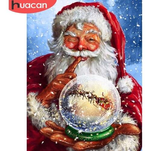 HUACAN 5D DIY Diamond Painting Kit Christmas Full Square/Round Diamond Embroidery Cross Stitch Santa Claus Home Decor Gift