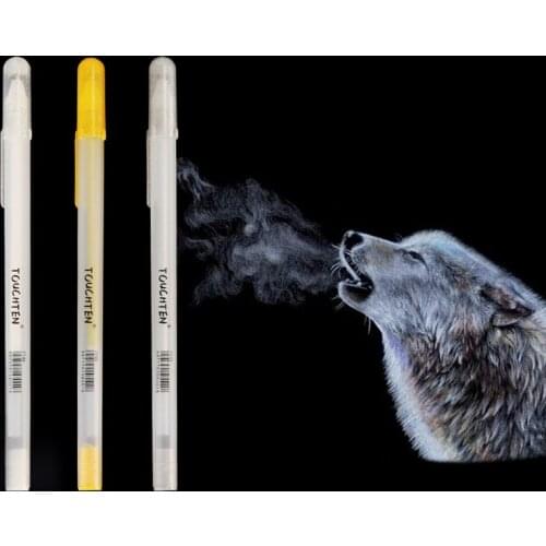 3pcs Highlighter Pen Gold Silver White Color Waterproof Marker Liner Brush Drawing Painting Manga Design Art Supplies H6393