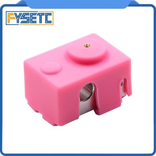 10pcs Updating PT100 Block Silicone Pink Sock Kit For DIY V6 Hotend Prusa i3 MK3 Ultimaker 3D Printer Heated Block