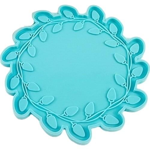 Lacework Coaster Epoxy Resin Mold Cup Mat Pad Silicone Mould DIY Crafts Decor N0HE