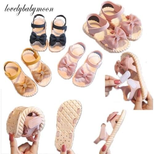 Summer Kids Shoes Fashion Sweet Princess Children Sandals for Girls Toddler Baby Soft Breathable Hoolow Out Bow Shoes