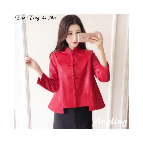 Top brand Spring 2020 Women Genuine Real Sheep Leather Jacket R15 high quality