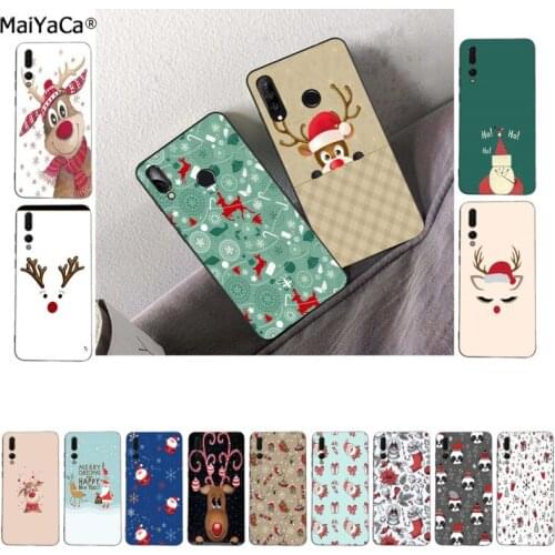 MaiYaCa Merry Christmas Elk TPU Soft Silicone Phone Case for Huawei P10 lite P20 pro P20lite P30 pro mate 20 pro mate20 lite