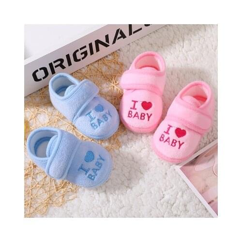 Cute Infant First Walkers Baby Shoes with Heart Baby Cotton Newborn Toddler Girls Shoes Soft Sole Autumn Winter Babies Shoes