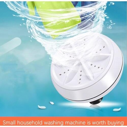 Mini Ultrasonic Turbo Washing Machine Portable USB Travel Washing Machine Bubble and Rotating Underwear Socks Washing Machine