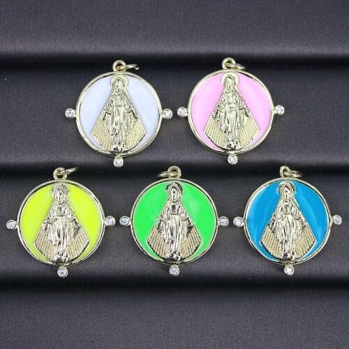 22mm 20pcs/lot Neon/colorful religion Guadalupe charm,New fashion enamel pendant,popular jewelry,accessories wholesale